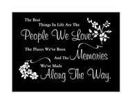 LightningSigns People We Love Memories Best Things Life Quote Vinyl Wall Art Room Sticker Decal - White