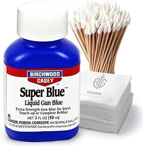 Gun Metal Blueing Kit Birchwood Casey Super Blue 3 Oz Restoring Steel Incl. 50 Pc Gun Cleaning Patches and 100 Pc Gun Cleaning Swabs 6-inch