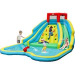 BOUNTECH Inflatable Water Slide, Double Side Park w/Large Climbing Wall, Splashing Pool, Water Cannon, Including Carry Bag, Repair Kit, Stakes, Hose, Mighty Bounce House for Outdoor (without Blower)