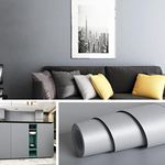 Livelynine Light Grey Wallpaper Peel and Stick Modern Grey Contact Paper for Cabinets Counters Countertops Vinyl Wall Paper Roll for Bedroom Removable Gray Wallpaper Bathroom Waterproof 15.8"x78.8"