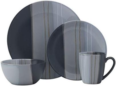 Pfaltzgraff Parker Gray 16 Piece Dinnerware Set, Service for 4