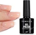 TOMICCA Nude Gel Polish- Nude Pink Jelly Gel Nail Polish Translucent Gel Nail Polish Soak Off Neutral Color Nail Gel Polish for Nail Art French Manicure at Home