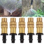 DIY Crafts Pack of 6 Pcs, Brass Nozzle Spray Sprinkler Heads, Adjustable Copper Misting Watering Irrigation Nozzle Brass Spray Sprinkl(Pack of 6 Pcs, Brass Nozzle Spray Sprinkler Heads)