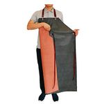 Waterproof Rubber Apron for Butcher, Thick Chemical Resistant Work Aprons