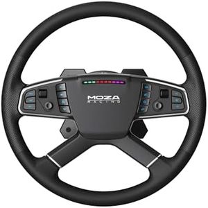 MOZA TSW Truck Wheel 400mm Round Sim Racing Steering Wheel with Aerospace-grade Aluminum Alloy Frame