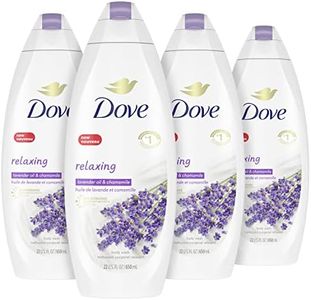 Dove Body Wash for Softer and Smoother Skin After Just One Use Lavender Oil and Chamomile Stress Relieving and Calming Bodywash 650ml 4 Count