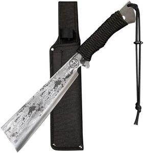 HONGYAN Hand Forged Carbon Steel Carbon Steel Machete for Cutting Trees Heavy Duty,Full Tang Sword with Nylon Sheath,for Camping, Hiking, Yard Work, Gardening and Survival,Gifts for Men&Dad