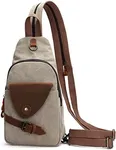 KL928 Canvas Sling Bag Crossbody Backpack Shoulder Casual Rucksack for Men Women