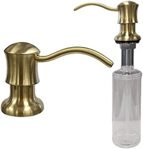 Strictly Sinks Traditional Liquid Soap Dispenser - Stainless Steel Dish Soap Dispenser, Refillable Kitchen Soap Dispenser for Kitchen Sink, Soap Dispenser Bottle with Stainless Steel Pump