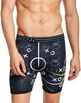 Balanced Tech Men's Active Sport Performance Boxer Brief - BlacK/White - Medium