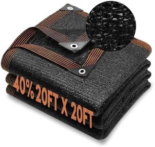 DGSL 40% Shade Cloth Greenhouse Shade Cover with Grommets - 20Ft x 20Ft Mesh Tarp for Pergola, Patio Plants, Chicken Coop, Garden, Outdoor, Backyard