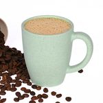 Eha Earth-Friendly Classic Coffee Mug | 300 ml | Made with Rice Husk & Bamboo Fibers | Microwave Safe | for Hot & Cold Coffee, Milk & Tea Cup | Matte Finish Mugs |Celeste | 1 Unit