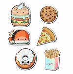Simply Adbhut Cute Food Magnets - Set of 6- Fridge Magnets