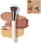 HALEYS Brilliant Kabuki Brush, Soft, Streak-free, Perfect Blending, Buff, Blurs, Smooths, Control, Precision, Complexion tools For liquid, cream, skincare, powder, Vegan, Cruelty-free, Sustainable Wood