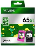 YATUNINK Ink Cartridges Compatible for HP 65 Ink HP 65XL 65 XL Use with HP Deskjet 3700 Series HP DeskJet 3755 3722 3752 2600 3772 Envy 5055 5000 5070 5052 (1 Black 1 Tri-Color) 2PK