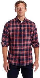 Weatherproof Vintage Mens Casual Soft Brushed Plaid Button-Down Flannel Shirt