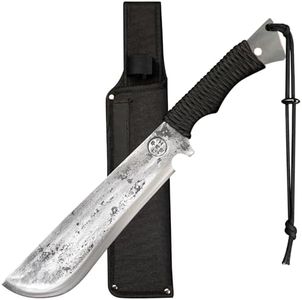HONGYAN Fixed Blade Machete for Cutting Trees Heavy Duty, Full Tang Bushcraft Knife with Sheath, Survival Outdoor Hunting and Camping Gear, Yard Work Tools for Men