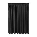 JEMIDI Curtain for Window - Blackout Curtains with Ruffle Tape for Curtain Rail Track Bedroom Living Room Windows