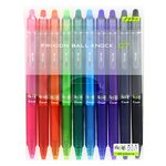 Pilot Frixion Ball Knock Retractable Gel Ink Pen,0.7 Mm,10 Color Set (Lfbk-230F-10C),Multicolor