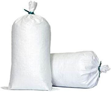 TerraRight Sandbags - Extra Durable Empty White Woven Polypropylene Sand Bags w/Ties, Max. UV Protection, 14" x 26" (10 Count)
