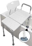 PEPE - Bath Bench, Non Slip Bath Seat for Adults, Bath Lifts for Disabled and Elderly, Bath Chair for Elderly with Padded Armrest, Bath Transfer Bench, White