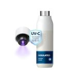 LARQ Bottle PureVis 17 oz - Self-Cleaning and Insulated Stainless Steel Water Bottle with PureVis technology and Award-winning Design |Reusable & Travel Friendly, Granite White
