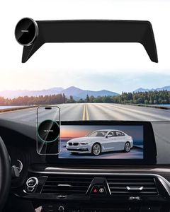 SKYLOTEC Phone Holder for BMW 5 Series M5 2017-2020 Accessories 10.25-Inch Screen Fixed Clip, Car Magnetic Phone Mount Compatible with MagSafe, Strong Magnets 15W Wireless Charger Cell Phone Holder
