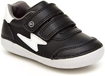 Stride Rite Unisex-Child Soft Motion Kennedy Sneaker, Black, 3.5 Wide Infant