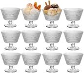 DNIENKGE Glass Dessert Bowls Breakf