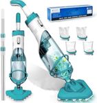 Handheld Spa Hot Tub Vacuum- Cordless Above Ground Pool Cleaner with 60" Extendable Pole, 60 Mins Running Time, 19 Gallons/Min Powerful Suction, Ideal for Cleaning Debris and Sand Underwater