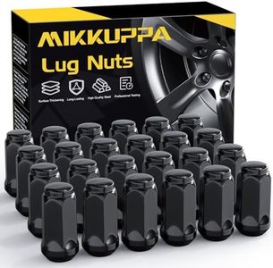 MIKKUPPA M14x1.5 Lug Nuts - Compatible with 2007-2013 Avalanche, 2015-2019 Colorado, 2003-2014 Express 1500, 1999-2019 Silverado 1500 Aftermarket Wheel - 24pcs Black Closed End Bulge Acorn Lug Nuts