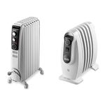 De'Longhi Dragon 4 TRD40820T Oil Filled Radiator- White & TRNS0505M Oil Filled Radiator - White