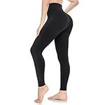 ACTINPUT Black Leggings for Women Soft High Waisted Tummy Control Leggings Sports Workout Gym Running Yoga Pants(Black,XXL)