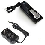 HQRP AC Adapter & Sustain Pedal compatible with Casio CTK-2000 CTK-2100 CTK-3000 CTK-451 CTK-471 CTK-481 LK-50 LK-55 LK-73 LK-230 LK-270 CTK-710 CTK-720 CTK-800 CTK-810 CTK-900 LK-100 LK-200 Keyboard