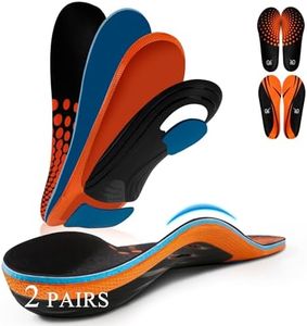 QMD Lot de 2 paires de semelles orthopédiques pour fasciite plantaire, semelles plates, métatarsalgie, talonnettes, confort de sport, semelles orthopédiques pour homme et femme