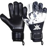 Kobo Rubber GKG-28 Football/Soccer Goal Keeper Professional Gloves, Black