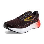 Brooks Men's Running Shoes, Black/Blackened Pearl/Fiery Red, 12.5 UK