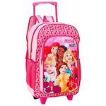 Disney Princess Premium Trolley Bags for Kids, Boys & Girls - Travel Backpack with Wheels, Large Compartment & Extendable Handle - Carry-On Luggage Suitcase for Children - For Age 3+