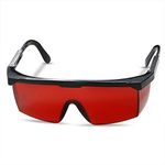 FREEMASCOT OD 4+ 190nm-550nm Wavelength Laser Safety Glasses for Typical 405nm, 450nm,520nm,532nm Laser Light for Hair Removal Laser Treatment Eye Protection Goggles (Red)