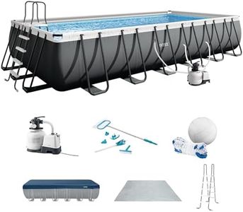 INTEX 26367EH Ultra XTR Deluxe Rectangular Above Ground Swimming Pool Set: 24ft x 12ft x 52in – Includes 2800 GPH Sand Filter Pump & Saltwater System