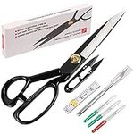 Professional Tailor Scissors 10 inch - Heavy Duty Sewing Fabric Scissors for Leather Cutting Industrial Sharp Shears Home Office Artists Students Tailors Dressmakers