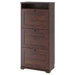 Ikea Brusali Storage Rack Shoe Box, Cabinet & Organizer With 3 Compartments (Brown) Wood