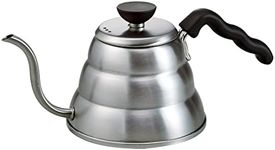 HARIO V60 VKBR-100-HSV Drip Kettle Vono Hairline Silver, Practical Capacity, 20.3 fl oz (600 ml), Gas Fire/Induction Compatible, Made in Japan, Present, Gift