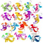 50 Packs Bulk Dragon Raptor Backpack Mini Pop Rainbow Keychain fidgets Bubble Toys for Kids Children Classroom Students Gift from Teacher,Summer Small Birthday Gift