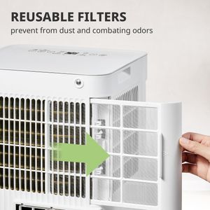 COMFEE’ 9000 BTU Portable Air Conditioner – App & Remote Control, Dehumidifier, Fan, Window Kit, 24-Hour Timer, Up to 355 sq.ft.