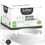 Bed Bug Interceptors - 4 Pack | Bed Bug Blocker (Pro) Interceptor Traps (White) | Eco Friendly Insect Trap for Bed Legs | No Chemicals or Pesticides | Monitor, Detector, and Trap for Bed Bugs