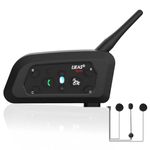 EJEAS V6 Pro Helmet Intercom Communication System V6 Motorcycle Bluetooth On Ear Headphones Connect Up to 6 Riders 1200M V6 Pro(1 Pack)