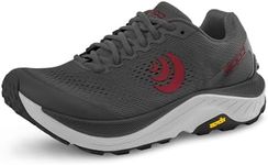 Topo Athletic Men's Lightweight Comfortable 5MM Drop Ultraventure 3 Trail Running Shoes, Athletic Shoes for Trail Running, Grey/Red, Size 12.5