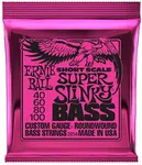 Ernie Ball Short Scale Super Slinky Nickel Wound Bass Guitar Strings, 40-100 Gauge (P02854)