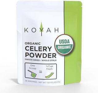 KOYAH - Organic USA Grown Celery Powder (1 Scoop = 1/4 Cup Fresh): 36 Servings, Freeze-dried, Whole-Stalk Powder